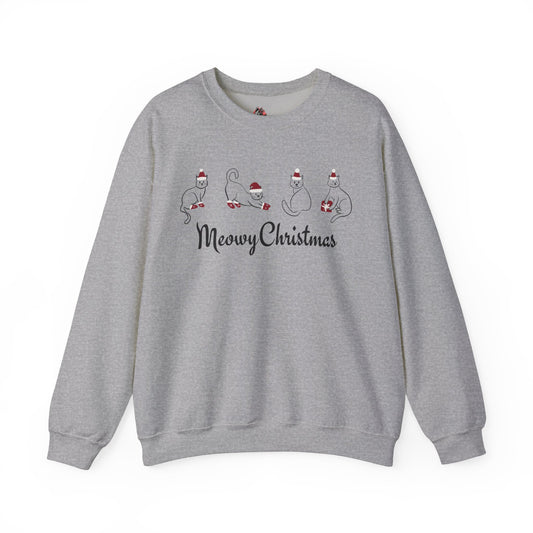 Meowy Christmas Cat Crewneck Sweatshirt