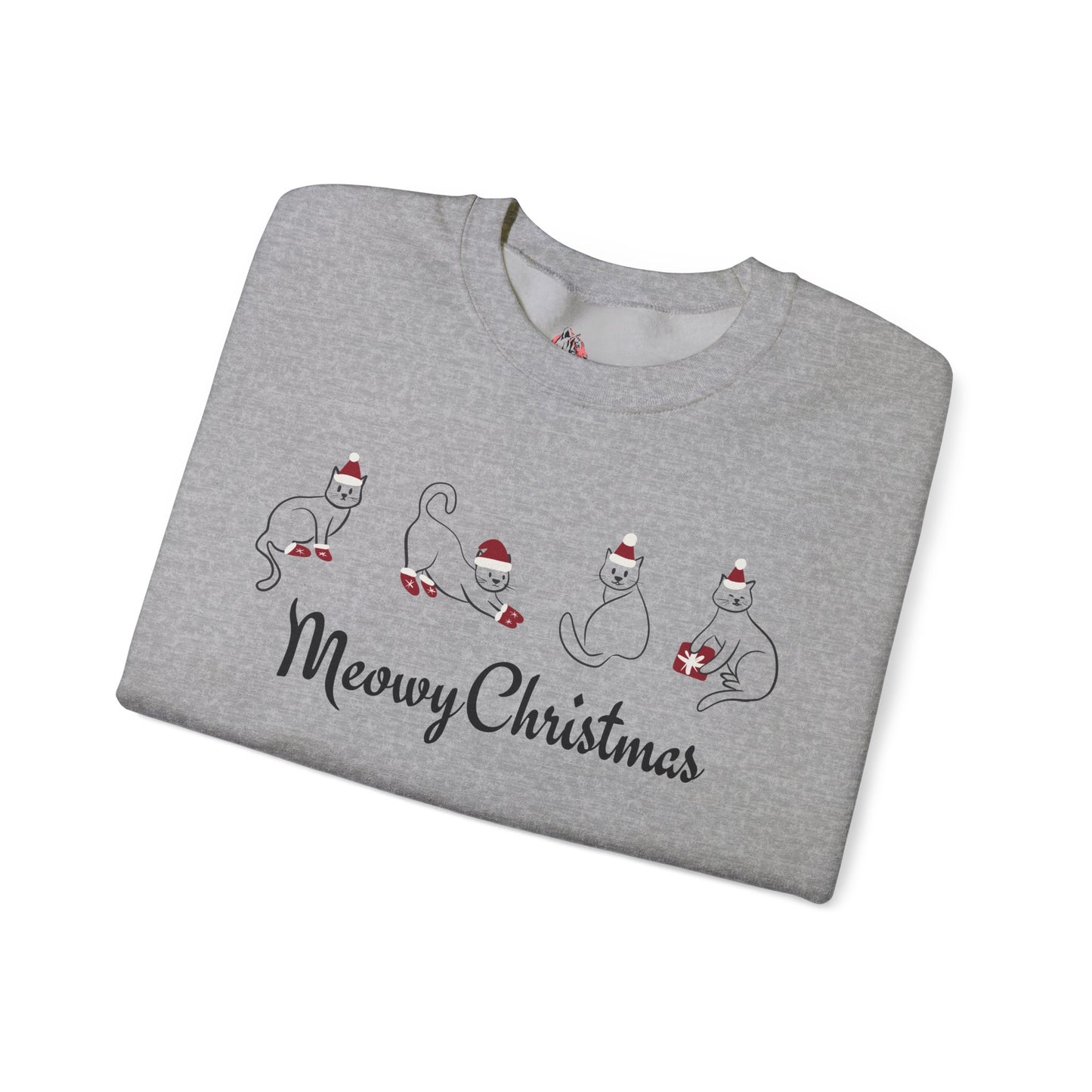 Meowy Christmas Cat Crewneck Sweatshirt